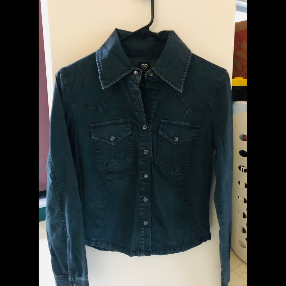 XOXO long sleeve button up shirt